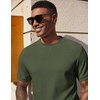 image:imageCOOFANDY Mens Waffle TShirts Short Sleeve Casual Crew Neck Shirt Summer Plain Pullover TeesArmy Green