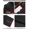 image:imageCOOFANDY Mens Western Cowboy Shirt Long Sleeve Embroidered Shirt Slim Fit Cotton Casual Button Down ShirtBlack Rose