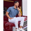 image:imageCOOFANDY Mens Wrinkle Free Shirts 2026 Short Sleeve Casual Button Down Summer Dress Shirts01blue