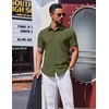 image:imageCOOFANDY Mens Wrinkle Free Shirts 2026 Short Sleeve Casual Button Down Summer Dress ShirtsArmy Green