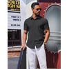 image:imageCOOFANDY Mens Wrinkle Free Shirts 2026 Short Sleeve Casual Button Down Summer Dress ShirtsBlack