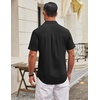 image:imageCOOFANDY Mens Wrinkle Free Shirts 2026 Short Sleeve Casual Button Down Summer Dress ShirtsBlack