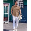image:imageCOOFANDY Mens Wrinkle Free Shirts 2026 Short Sleeve Casual Button Down Summer Dress ShirtsCamel