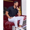 image:imageCOOFANDY Mens Wrinkle Free Shirts 2026 Short Sleeve Casual Button Down Summer Dress ShirtsDark Blue
