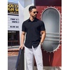 image:imageCOOFANDY Mens Wrinkle Free Shirts 2026 Short Sleeve Casual Button Down Summer Dress ShirtsDark Blue