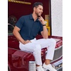 image:imageCOOFANDY Mens Wrinkle Free Shirts 2026 Short Sleeve Casual Button Down Summer Dress ShirtsDeep Blue