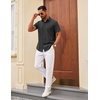 image:imageCOOFANDY Mens Wrinkle Free Shirts 2026 Short Sleeve Casual Button Down Summer Dress ShirtsDeep Gray