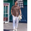 image:imageCOOFANDY Mens Wrinkle Free Shirts 2026 Short Sleeve Casual Button Down Summer Dress ShirtsLight Brown