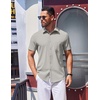 image:imageCOOFANDY Mens Wrinkle Free Shirts 2026 Short Sleeve Casual Button Down Summer Dress ShirtsLight Green