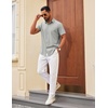 image:imageCOOFANDY Mens Wrinkle Free Shirts 2026 Short Sleeve Casual Button Down Summer Dress ShirtsLight Green