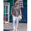 image:imageCOOFANDY Mens Wrinkle Free Shirts 2026 Short Sleeve Casual Button Down Summer Dress ShirtsLight Grey