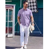 image:imageCOOFANDY Mens Wrinkle Free Shirts 2026 Short Sleeve Casual Button Down Summer Dress ShirtsLilac