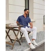 image:imageCOOFANDY Mens Wrinkle Free Shirts 2026 Short Sleeve Casual Button Down Summer Dress ShirtsNavy