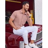 image:imageCOOFANDY Mens Wrinkle Free Shirts 2026 Short Sleeve Casual Button Down Summer Dress ShirtsOrangepink