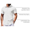 image:imageCOOFANDY Mens Wrinkle Free Shirts 2026 Short Sleeve Casual Button Down Summer Dress ShirtsWhite
