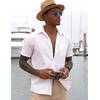 image:imageCOOFANDY Mens Wrinkle Free Shirts 2026 Short Sleeve Casual Button Down Summer Dress ShirtsWhite
