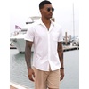 image:imageCOOFANDY Mens Wrinkle Free Shirts 2026 Short Sleeve Casual Button Down Summer Dress ShirtsWhite