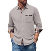 image:imageCOOFANDY Mens Button Down Shirt Corduroy Long Sleeve Casual Untucked Shirt Jacket with PocketLight Grey