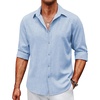 image:imageCOOFANDY Mens Button Down Shirt Long Sleeve Untucked Shirts Summer Casual Dress ShirtsAngel Falls