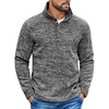 image:imageCOOFANDY Mens Casual Pullover Sweater Quarter Button Fleece Sweatshirt Knitted Thermal SweatersBlack and White