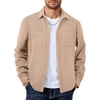 image:imageCOOFANDY Mens Flannel Shirts Long Sleeve Casual Cotton Plaid Button Down Shirt Jacket with PocketsKhaki