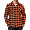 image:imageCOOFANDY Mens Flannel Shirts Long Sleeve Casual Plaid Button Down Shirt Cotton Shirt Cowboy Work Shirts with PocketsOrange