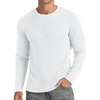 image:imageCOOFANDY Mens Long Sleeve Muscle T Shirts Slim Fit Casual Crew Neck Ribbed Tee ShirtsWhite