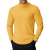image:imageCOOFANDY Mens Mock Turtleneck Long Sleeve Shirts Basic Thermal Turtle Neck Undershirt Lightweight Pullover Sweaters TopMedium Yellow