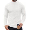 image:imageCOOFANDY Mens Mock Turtleneck Long Sleeve Shirts Fleece Ribbed Thermal Pullover Slim Fit Basic TShirtsA White