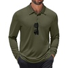 image:imageCOOFANDY Mens Polo Shirt Long Sleeve Golf Shirt Lightweight UPF 50 Sun Protection Quick Dry Moisture Wicking Collared ShirtArmy Green