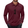 image:imageCOOFANDY Mens Polo Shirt Long Sleeve Golf Shirt Lightweight UPF 50 Sun Protection Quick Dry Moisture Wicking Collared ShirtWine Red