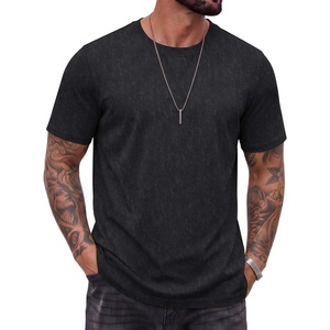 image:imageCOOFANDY Mens 100 Cotton TShirts Short Sleeve T Shirt Crew Neck Tees Casual Wash Basic Tee ShirtsBlack