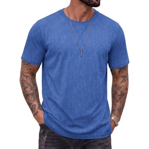 image:imageCOOFANDY Mens 100 Cotton TShirts Short Sleeve T Shirt Crew Neck Tees Casual Wash Basic Tee ShirtsBlue