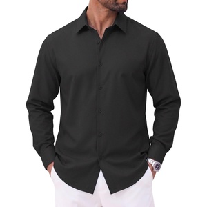 image:imageCOOFANDY Mens Casual Button Down Shirts Long Sleeve Untucked Shirts Vintage Denim Dress ShirtBlack