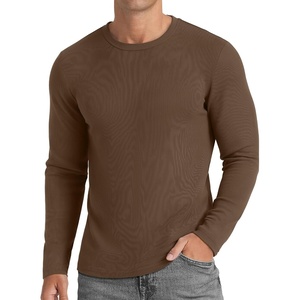 image:imageCOOFANDY Mens Long Sleeve Muscle T Shirts Slim Fit Casual Crew Neck Ribbed Tee ShirtsBrown