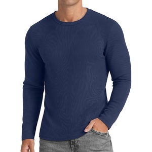 image:imageCOOFANDY Mens Long Sleeve Muscle T Shirts Slim Fit Casual Crew Neck Ribbed Tee ShirtsNavy Blue