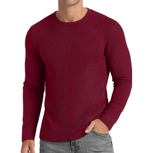image:imageCOOFANDY Mens Long Sleeve Muscle T Shirts Slim Fit Casual Crew Neck Ribbed Tee ShirtsWine Red
