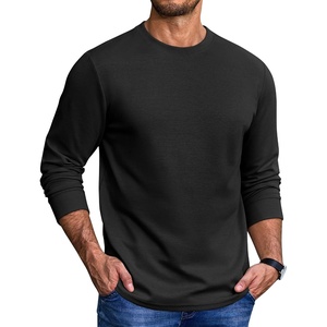 image:imageCOOFANDY Mens Long Sleeve Tee Shirts Heavy Weight Cotton Crew Neck TShirt Regular Fit Casual Basic TeesBlack