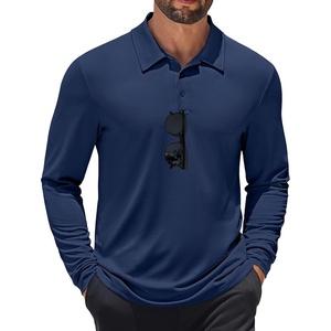 image:imageCOOFANDY Mens Polo Shirt Long Sleeve Golf Shirt Lightweight UPF 50 Sun Protection Quick Dry Moisture Wicking Collared ShirtNavy Blue