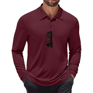 image:imageCOOFANDY Mens Polo Shirt Long Sleeve Golf Shirt Lightweight UPF 50 Sun Protection Quick Dry Moisture Wicking Collared ShirtWine Red