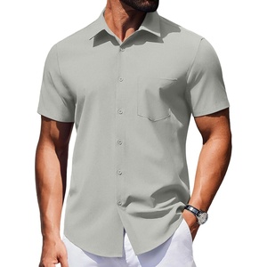 image:imageCOOFANDY Mens Wrinkle Free Shirts 2026 Short Sleeve Casual Button Down Summer Dress ShirtsLight Green
