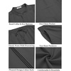 image:imageCOOFANDY Mens 2 Piece Cotton Sets Casual Long Sleeve Cuban Henley Shirt and Loose Pants Set Beach Vacation OutfitsDark Grey
