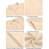 image:imageCOOFANDY Mens 2 Piece Cotton Sets Casual Long Sleeve Cuban Henley Shirt and Loose Pants Set Beach Vacation OutfitsLight Khaki
