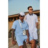 image:imageCOOFANDY Mens 2 Piece Outfits Casual Cotton Short Sleeve Polo Shirts and Shorts Sets Loose Fit Summer Athletic Track SuitsLight Blue