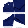 image:imageCOOFANDY Mens 2 Piece Tracksuit Set Quarter Zip Sweatsuit Athletic Running Suit Sets Long Sleeve Casual OutfitsDenim Blue