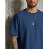 image:imageCOOFANDY Mens 2 Pieces Outfits Casual Cotton T Shirt and Shorts Set Summer Short Sleeve Waffle TracksuitsBlue