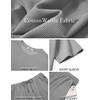 image:imageCOOFANDY Mens 2 Pieces Outfits Casual Cotton T Shirt and Shorts Set Summer Short Sleeve Waffle TracksuitsLight Grey