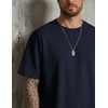 image:imageCOOFANDY Mens 2 Pieces Outfits Casual Cotton T Shirt and Shorts Set Summer Short Sleeve Waffle TracksuitsNavy Blue