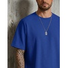 image:imageCOOFANDY Mens 2 Pieces Outfits Casual Cotton T Shirt and Shorts Set Summer Short Sleeve Waffle TracksuitsRoyal Blue