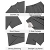 image:imageCOOFANDY Mens 2 Pieces Outfits Casual Quarter Zip Polo Shirt and Jogging Pants Summer Tracksuits SetDark Grey